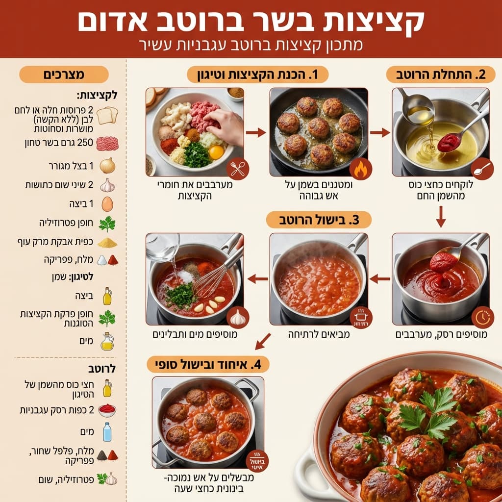 קציצות בשר ברוטב אדום