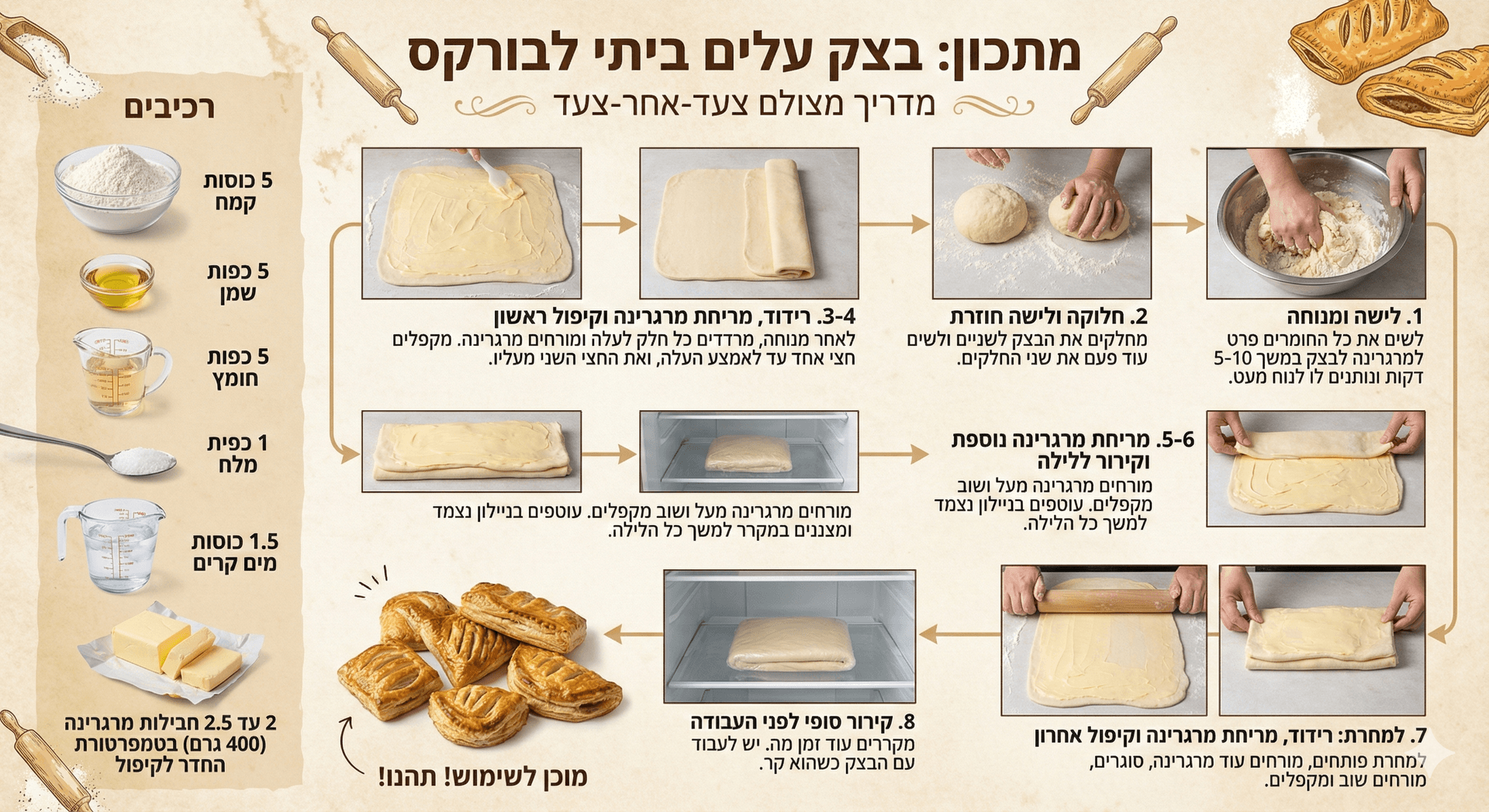 בצק עלים ביתי לבורקס