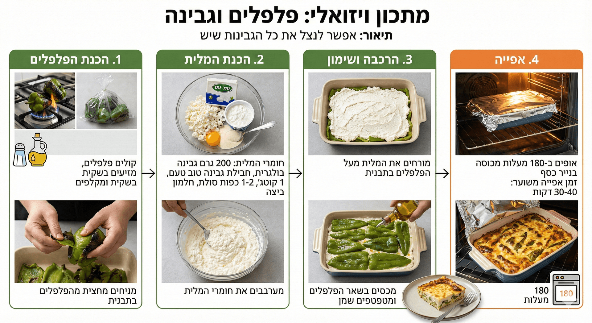 פלפלים וגבינה