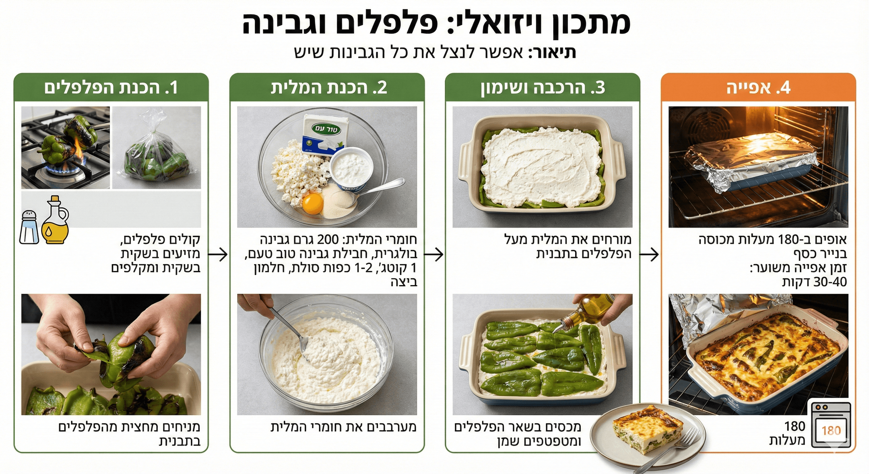 פלפלים וגבינה