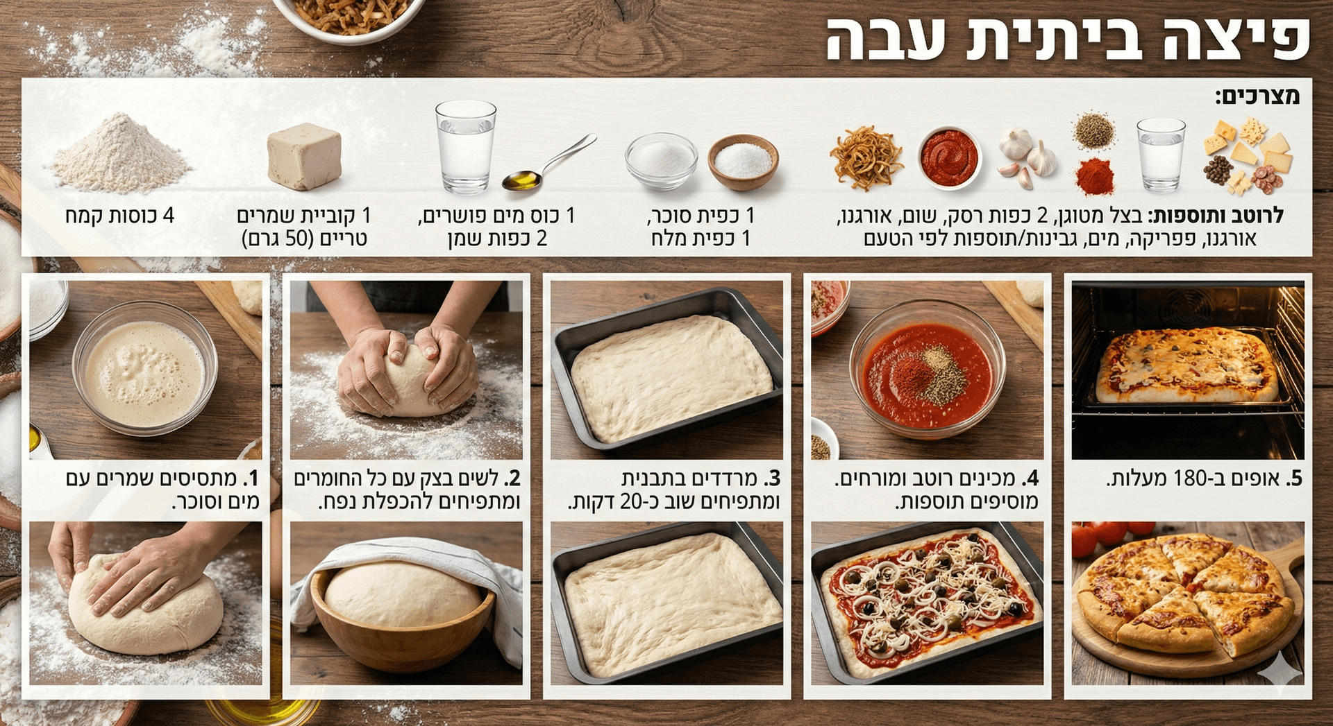 פיצה ביתית עבה