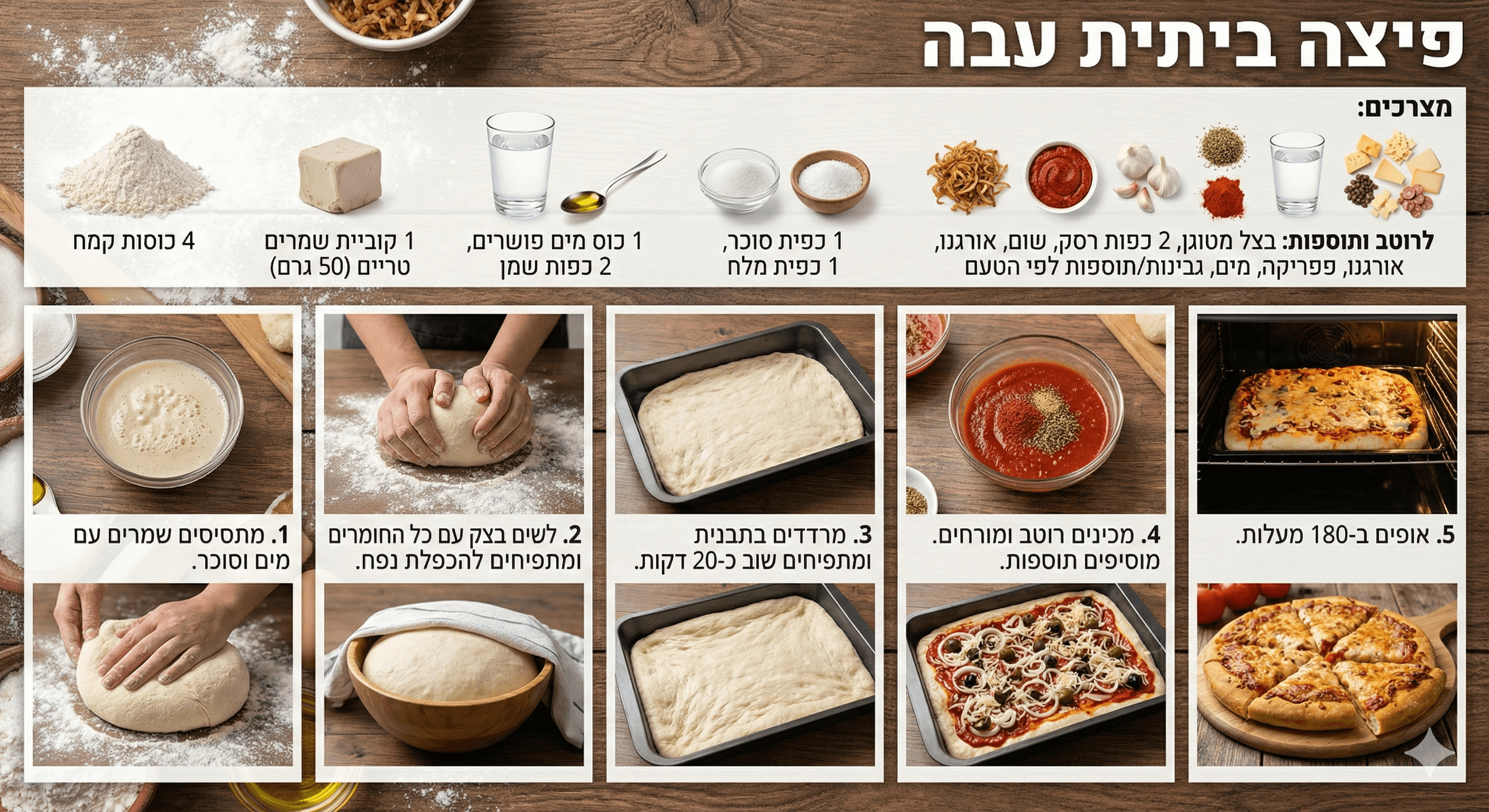 פיצה ביתית עבה