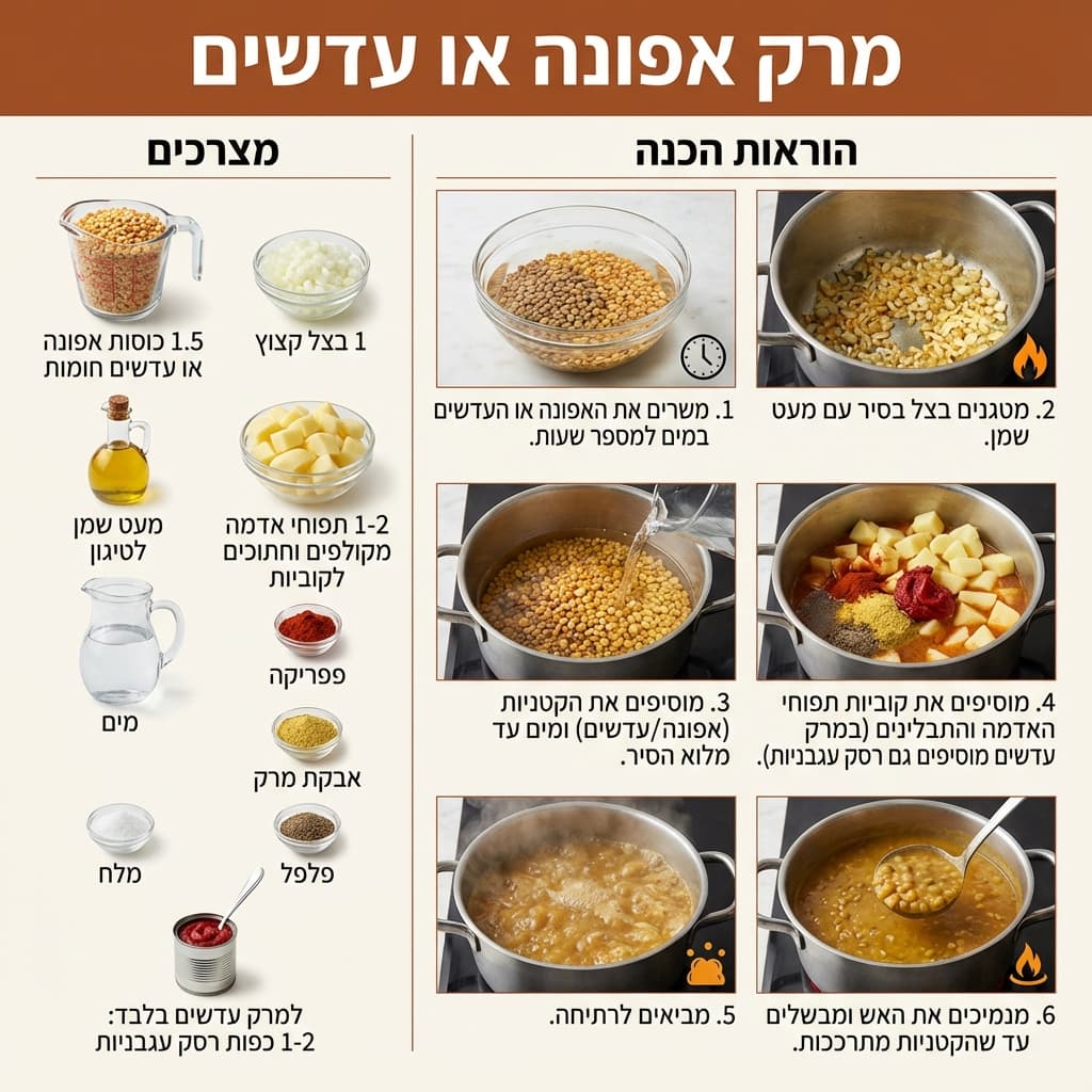 מרק אפונה או עדשים